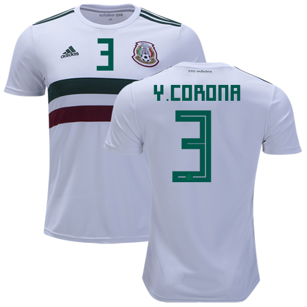Mexico #3 Y.Corona Away Soccer Country Jersey